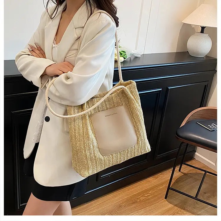 Women Woven Straw Shoulder Bag Large Capacity 2025 — feature 21