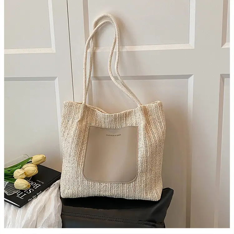 Women Woven Straw Shoulder Bag Large Capacity 2025 — feature 23