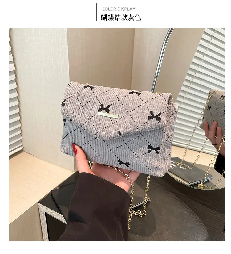 Women's Printed Bow Shoulder Bag 2025 Summer — feature 26