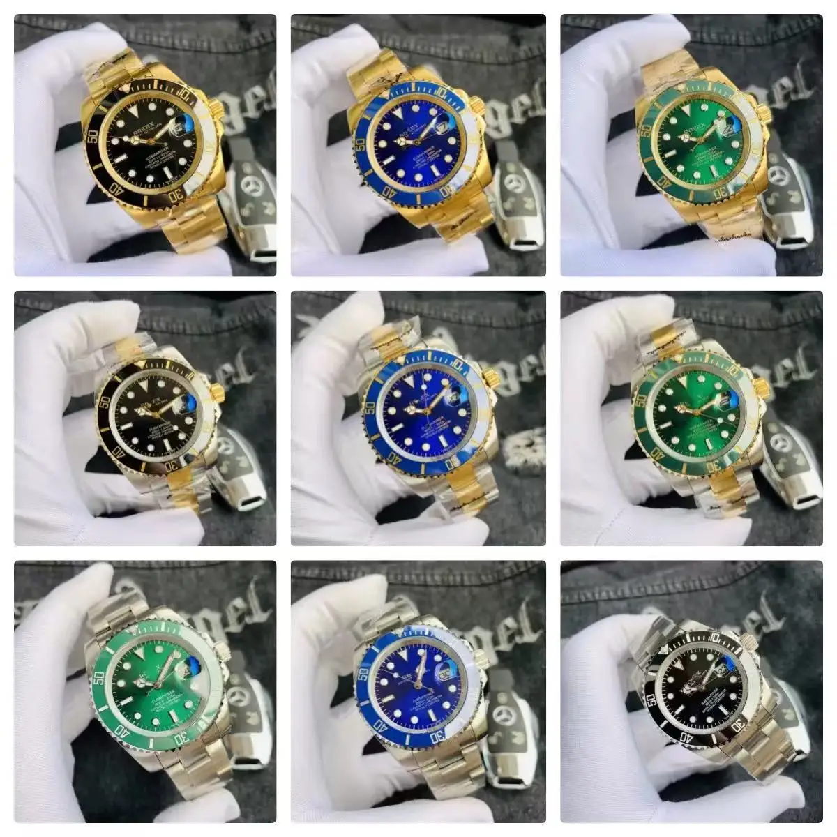 Men's Gold Automatic Mechanical Watch 3-Bead 5-Bead Wholesale — feature 19