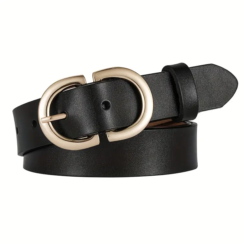 Women's Brown Cowhide Belt with Silver Buckle — feature 1