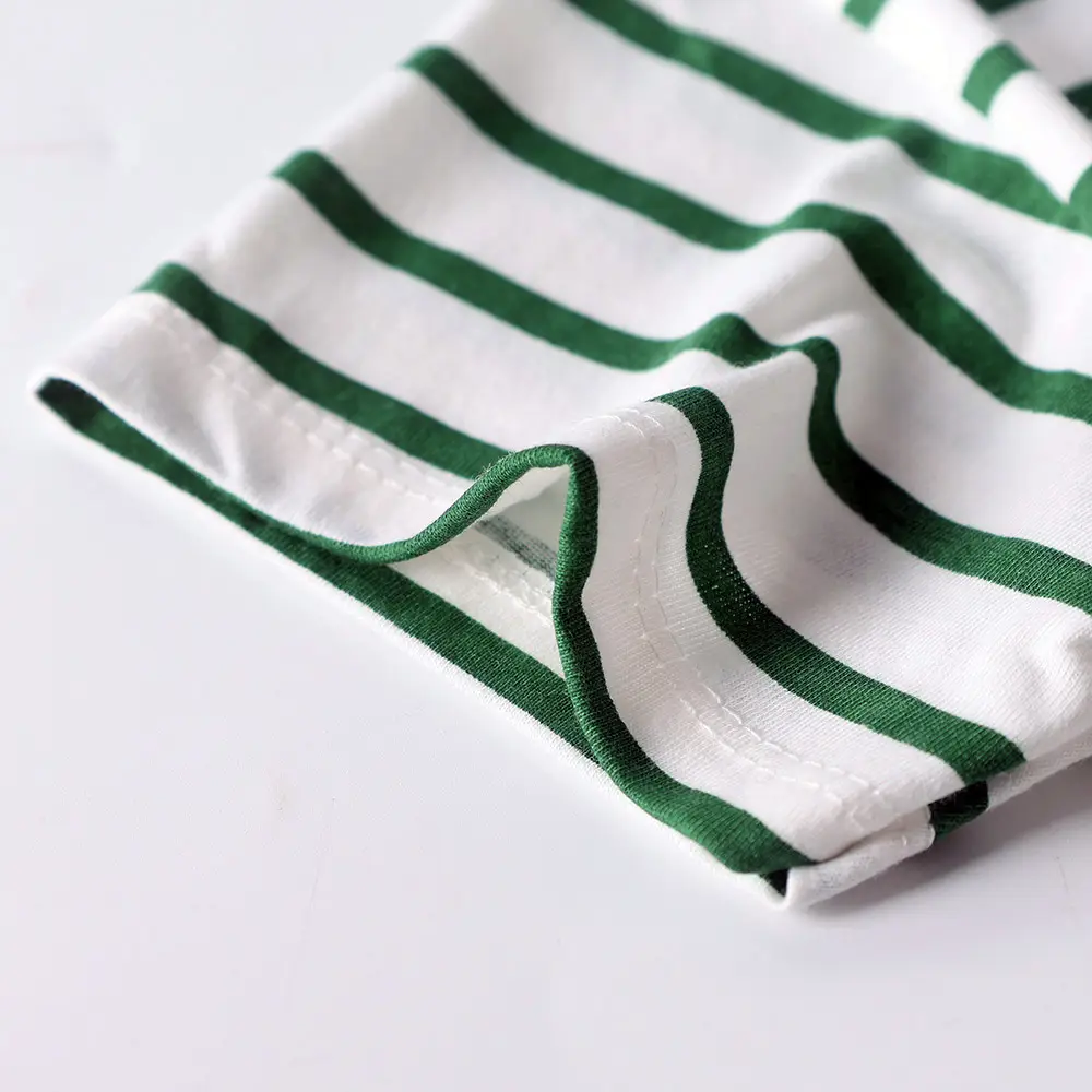 Children Cotton Striped T-Shirt Set Summer Small Medium — feature 7