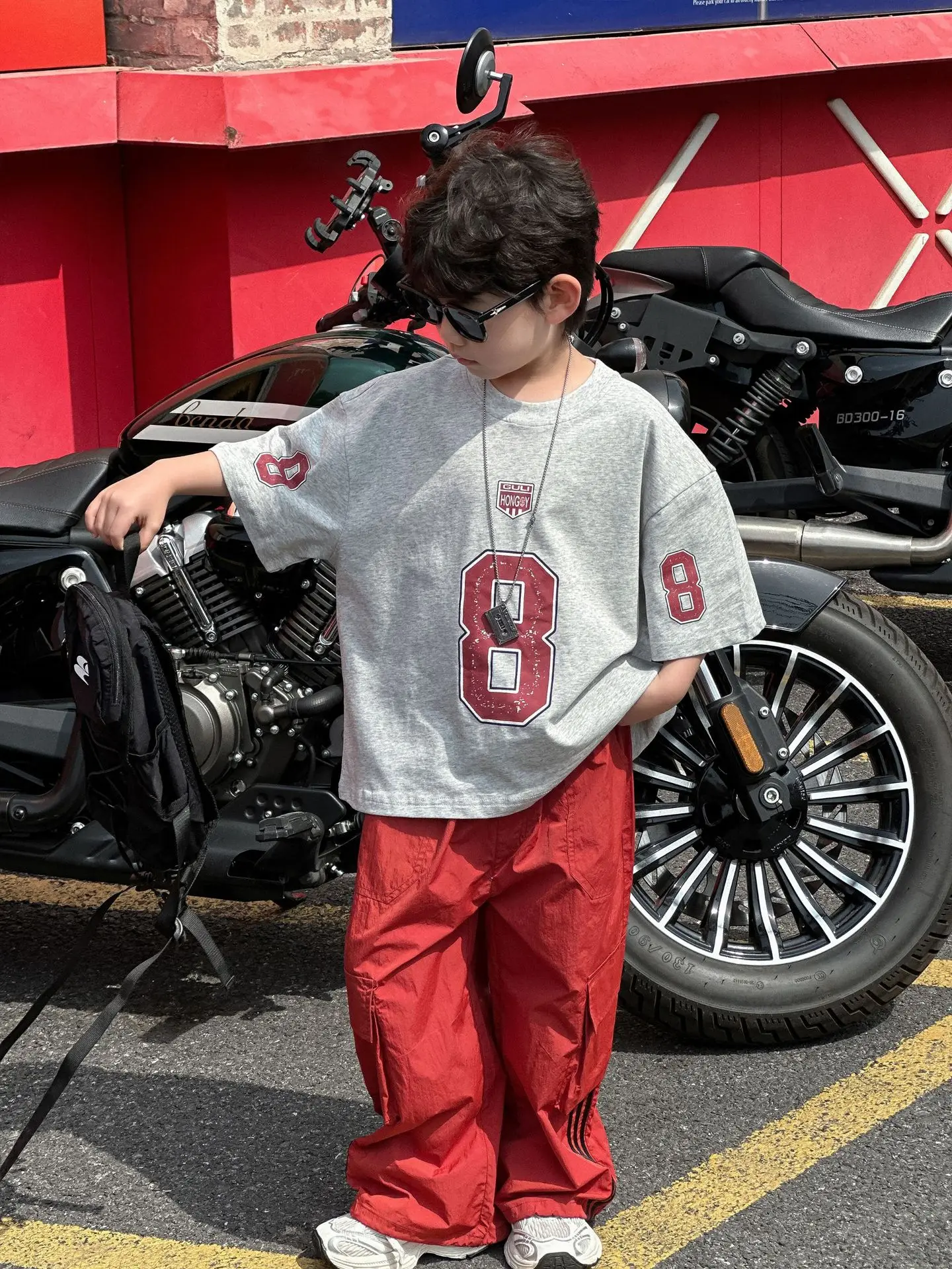 Boys Cotton T-Shirt Red 8 Design Summer Wear - Image 6