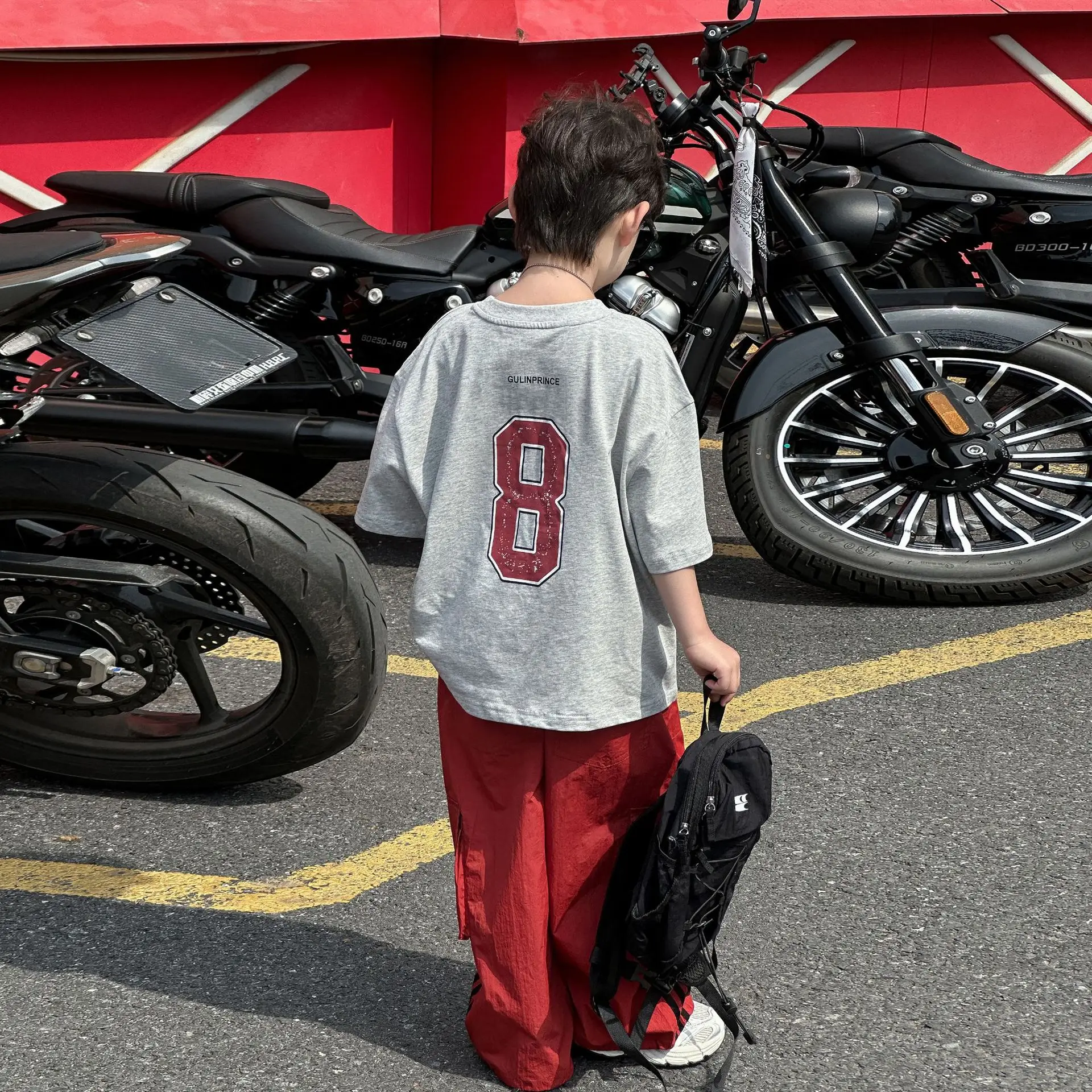 Boys Cotton T-Shirt Red 8 Design Summer Wear — feature 8