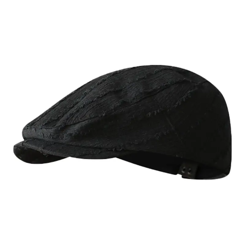 Japanese Style Forward Cap for Women White Textured - Image 3