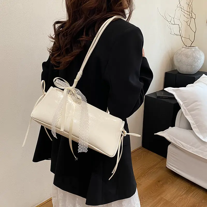 2025 White Niche Shoulder Bag for Women - Image 9