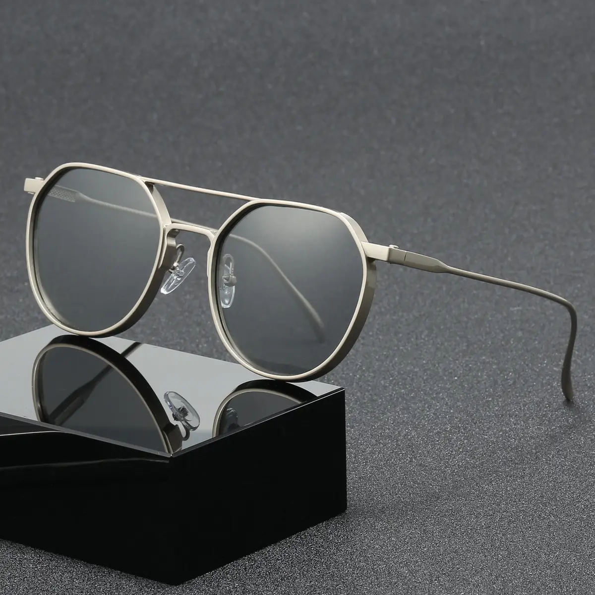 Polarized Sunglasses European American Metal Pilot Toad Large Frame Driving Fishing Glasses - Image 5