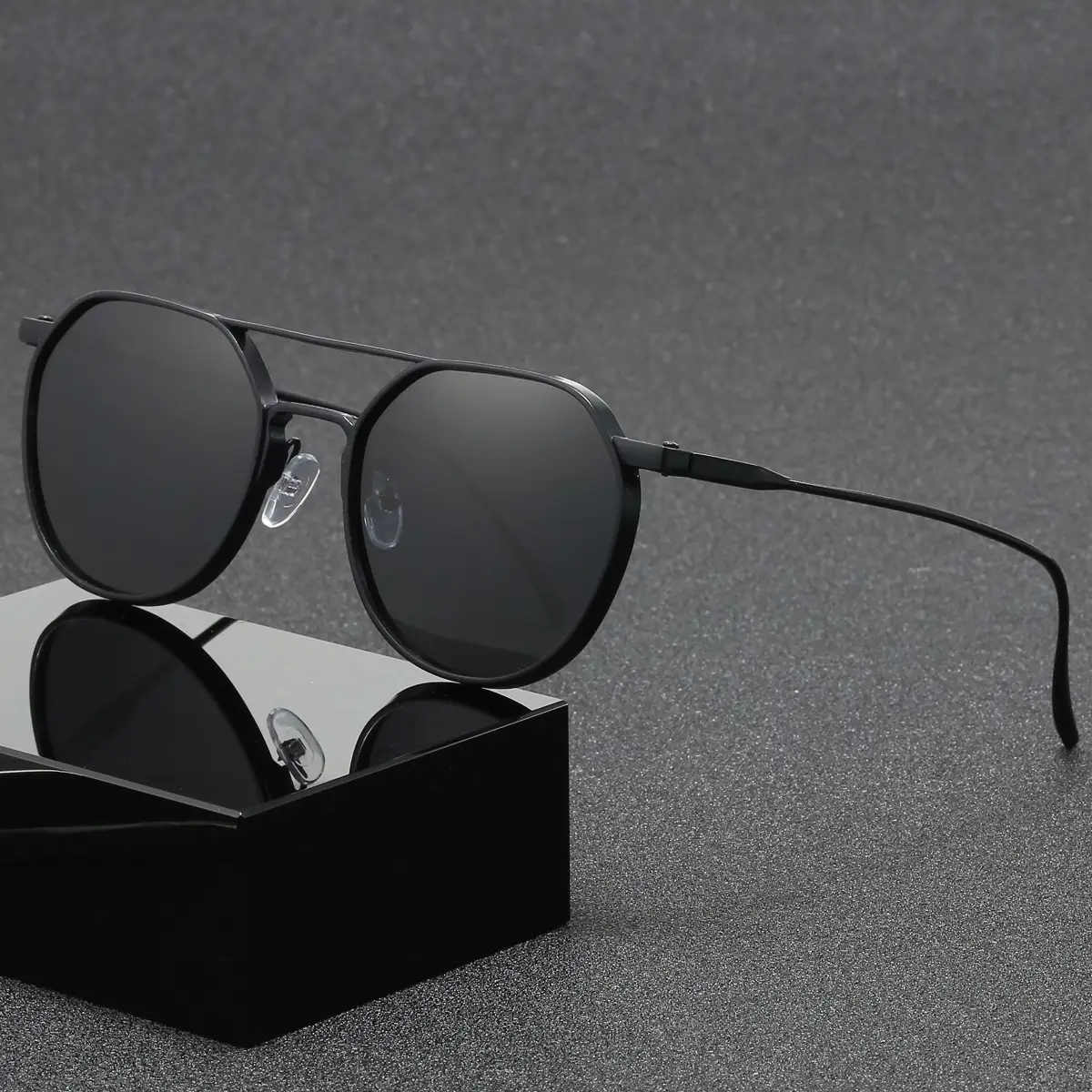 Polarized Sunglasses European American Metal Pilot Toad Large Frame Driving Fishing Glasses - Image 6