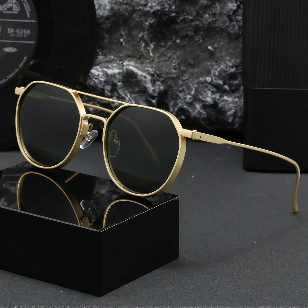 Polarized Sunglasses European American Metal Pilot Toad Large Frame Driving Fishing Glasses β feature 1