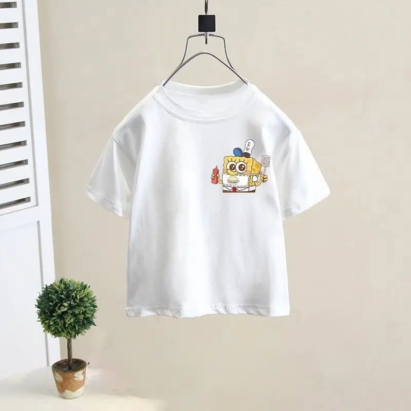 Boys Girls Cartoon Pink Cotton Summer Top Small Medium - Image 6