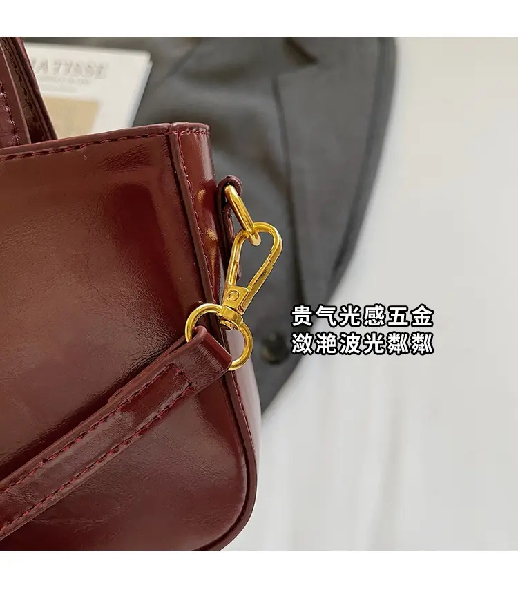 Women Shoulder Crossbody Bag Red Leather 2025 — feature 4
