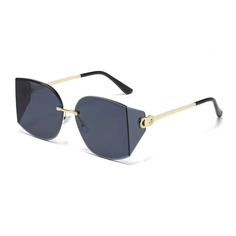 Retro Curved Sunglasses Pink Gradient Personalized Decor - Image 12