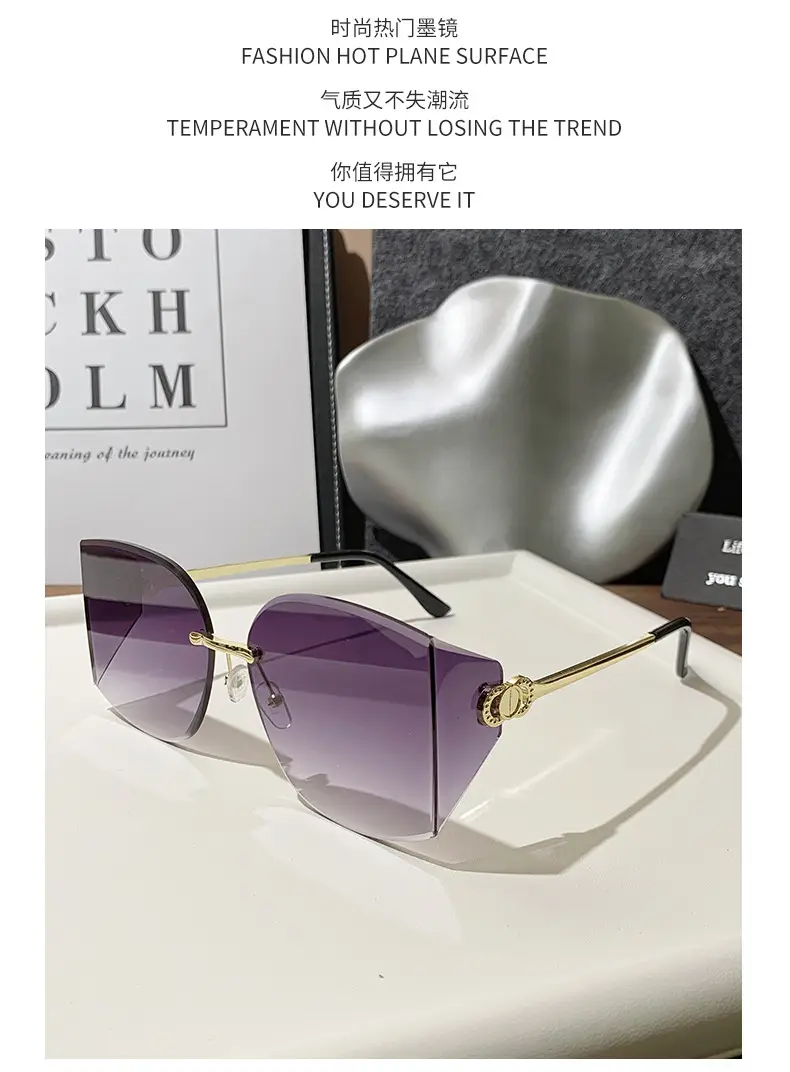 Retro Curved Sunglasses Pink Gradient Personalized Decor โ feature 12
