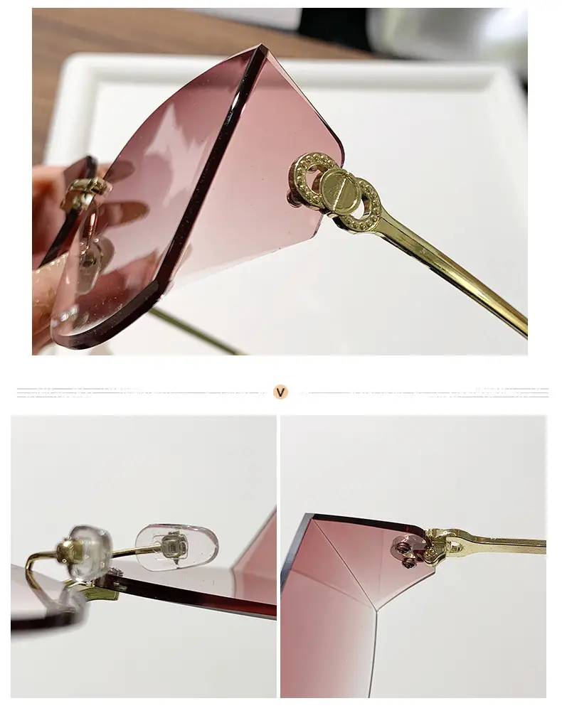 Retro Curved Sunglasses Pink Gradient Personalized Decor โ feature 14