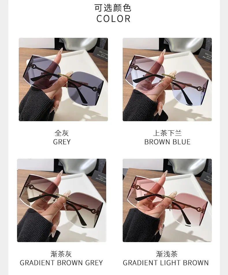 Retro Curved Sunglasses Pink Gradient Personalized Decor โ feature 16