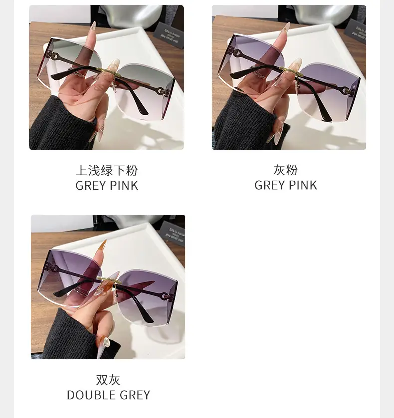 Retro Curved Sunglasses Pink Gradient Personalized Decor โ feature 17