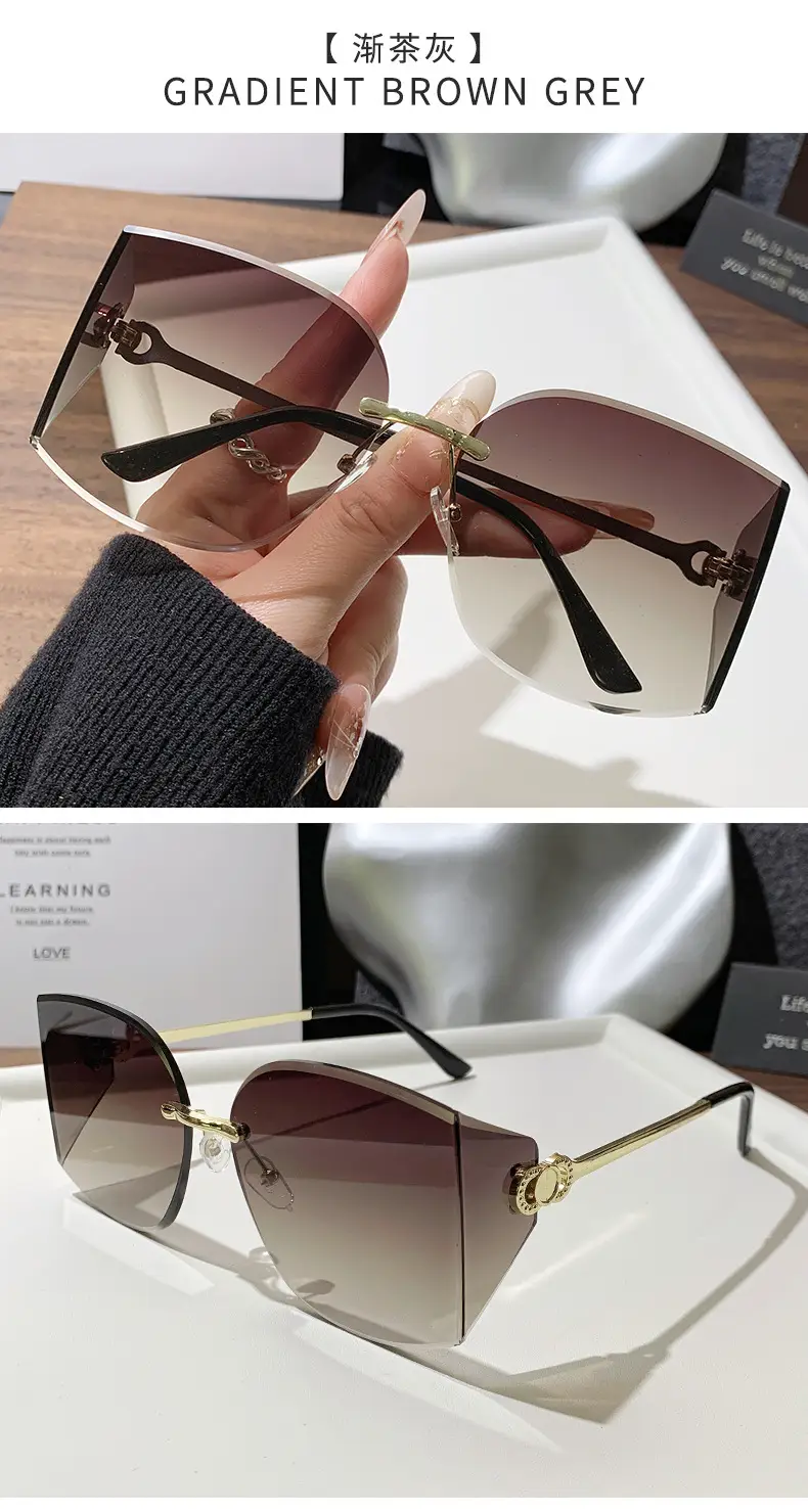Retro Curved Sunglasses Pink Gradient Personalized Decor โ feature 21