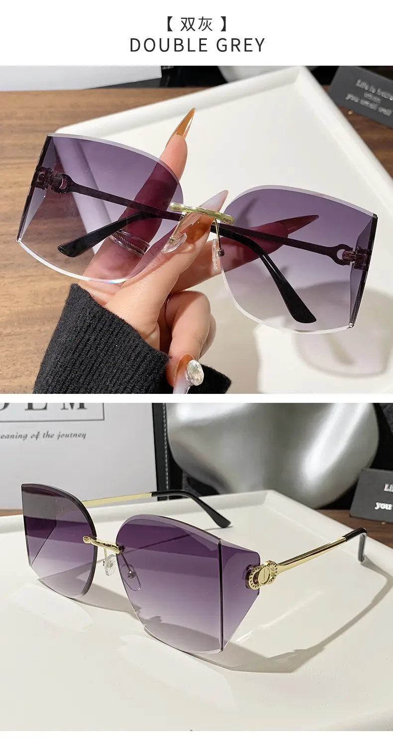 Retro Curved Sunglasses Pink Gradient Personalized Decor โ feature 25
