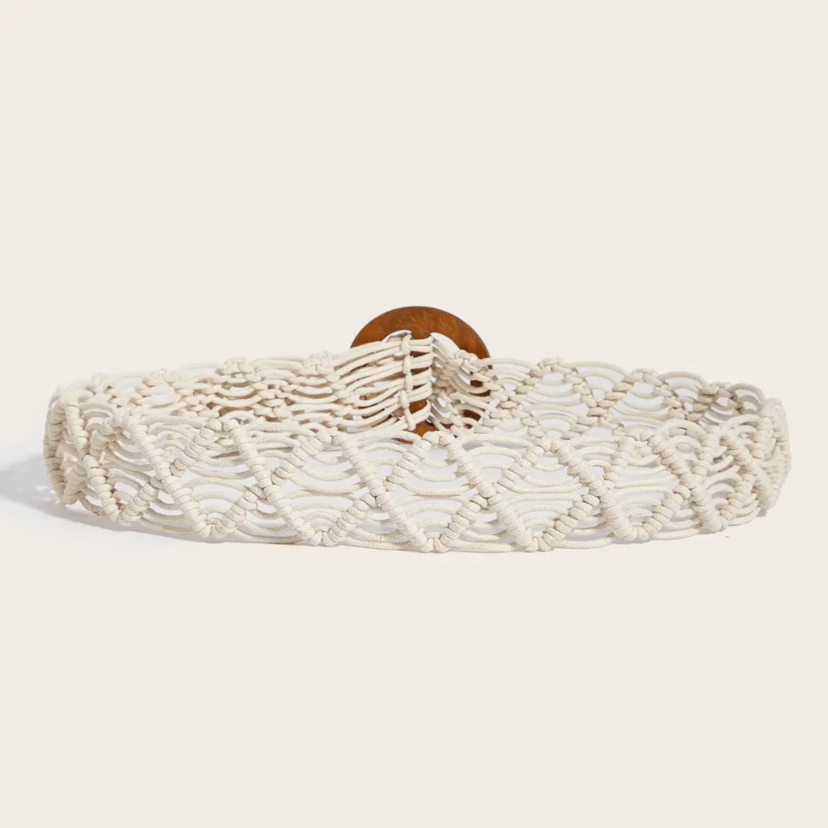 New Korean Style Cotton Linen Belt with Round Buckle