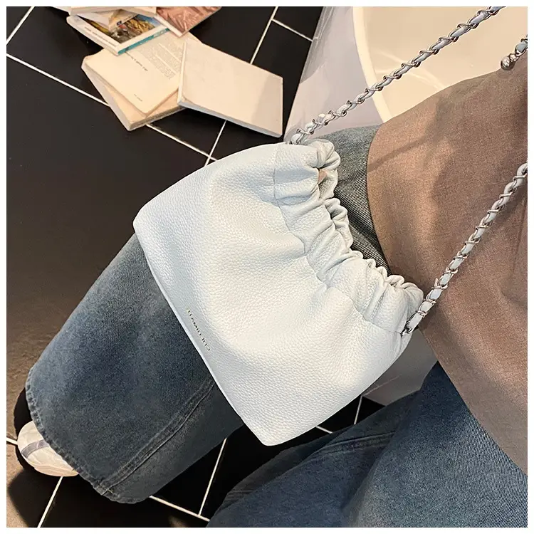 Red Korean Style Underarm Bag with Chain — feature 44
