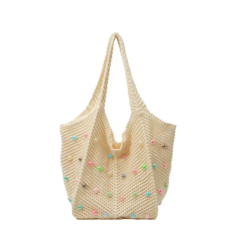 Women's Pastoral Hollow Woven Beach Tote Bag