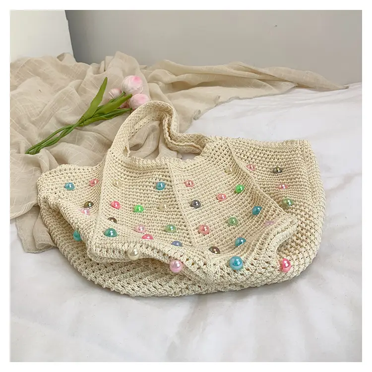 Women's Pastoral Hollow Woven Beach Tote Bag — feature 11