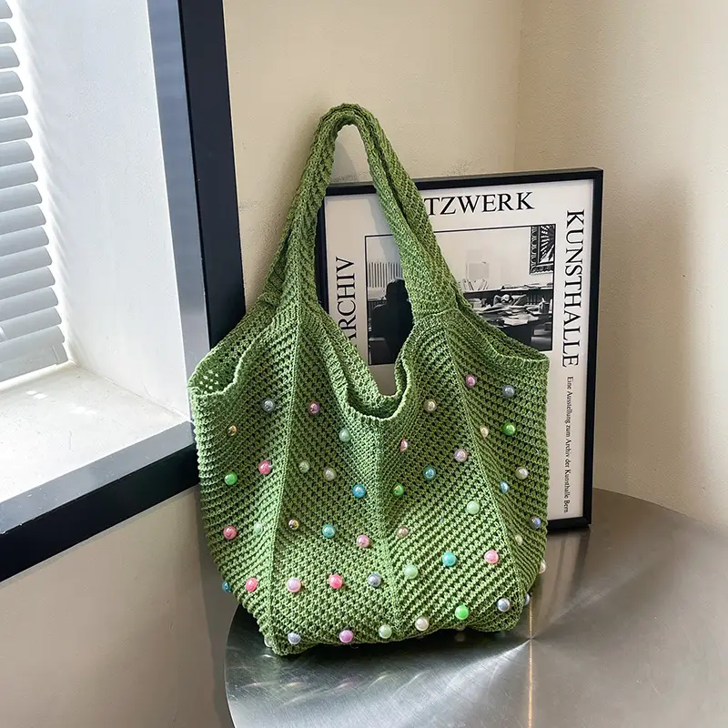 Women's Pastoral Hollow Woven Beach Tote Bag — feature 14