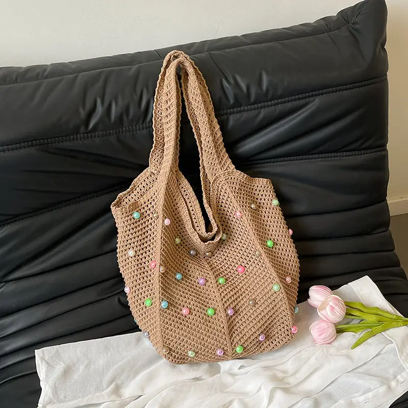 Women's Pastoral Hollow Woven Beach Tote Bag — feature 15