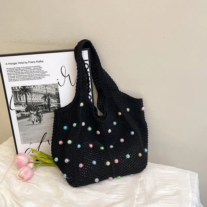 Women's Pastoral Hollow Woven Beach Tote Bag — feature 19