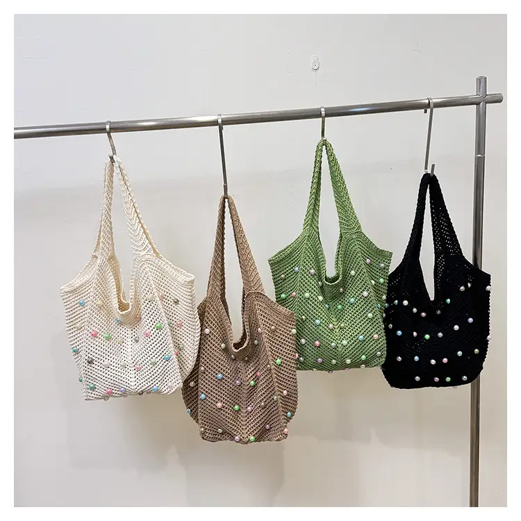 Women's Pastoral Hollow Woven Beach Tote Bag — feature 5