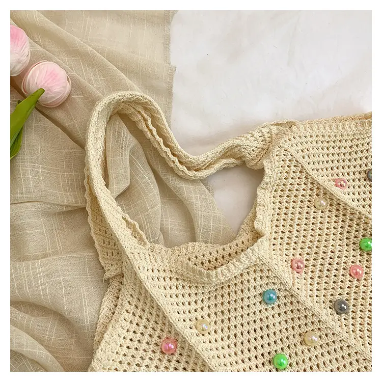 Women's Pastoral Hollow Woven Beach Tote Bag — feature 8