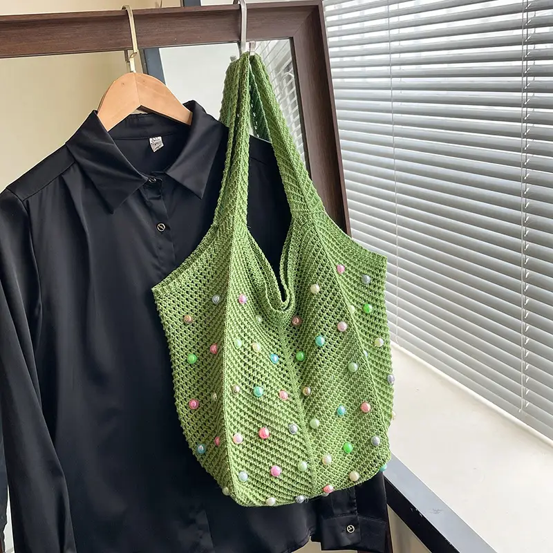 Women's Pastoral Hollow Woven Beach Tote Bag