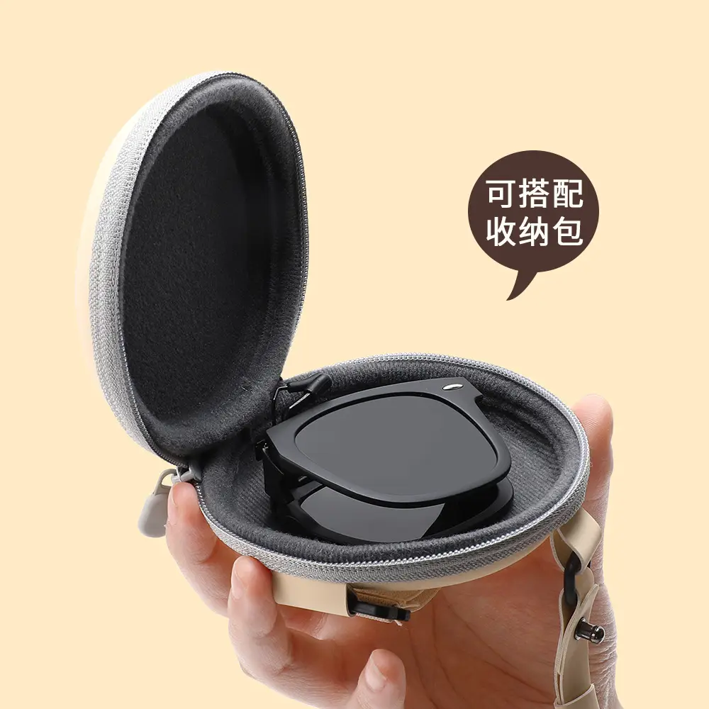 2026 Foldable Anti-UV Clip-On Sunglasses Black - Image 9