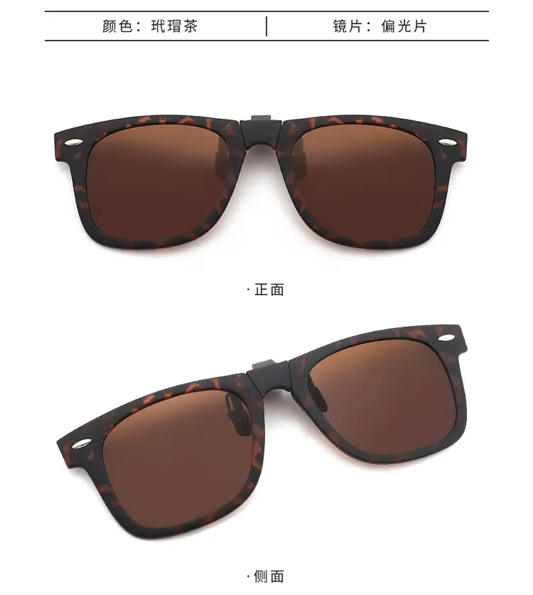 2026 Foldable Anti-UV Clip-On Sunglasses Black β feature 16