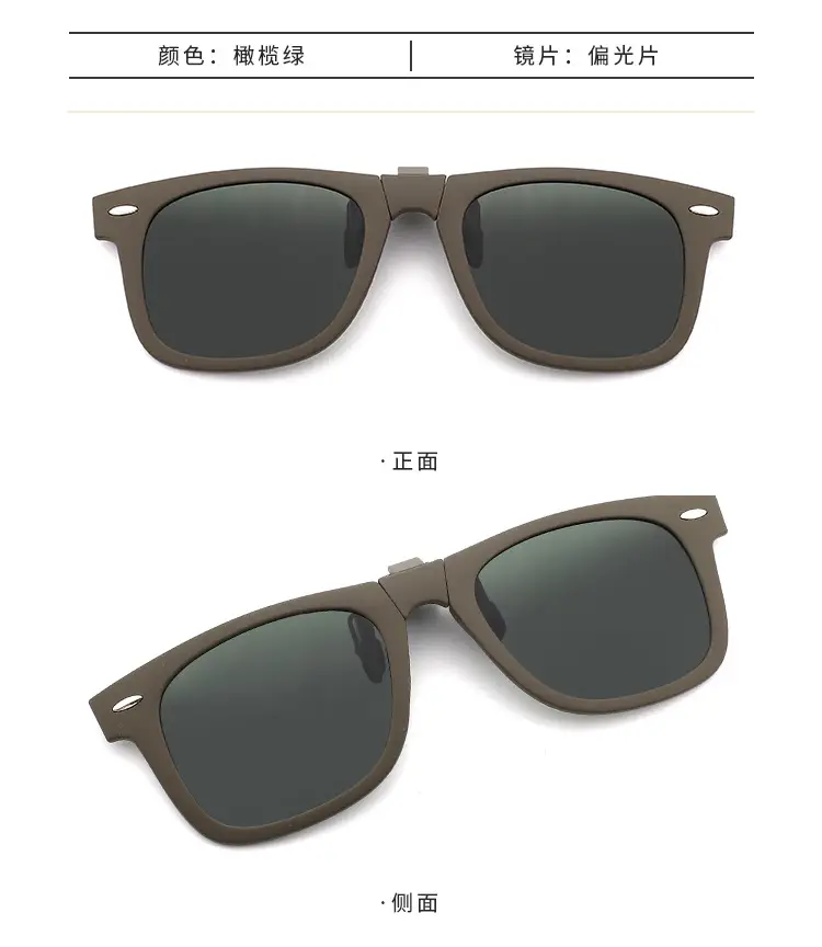 2026 Foldable Anti-UV Clip-On Sunglasses Black β feature 17