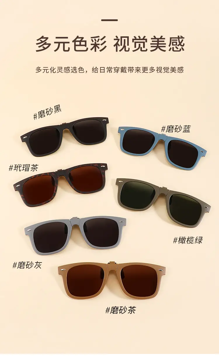 2026 Foldable Anti-UV Clip-On Sunglasses Black β feature 6