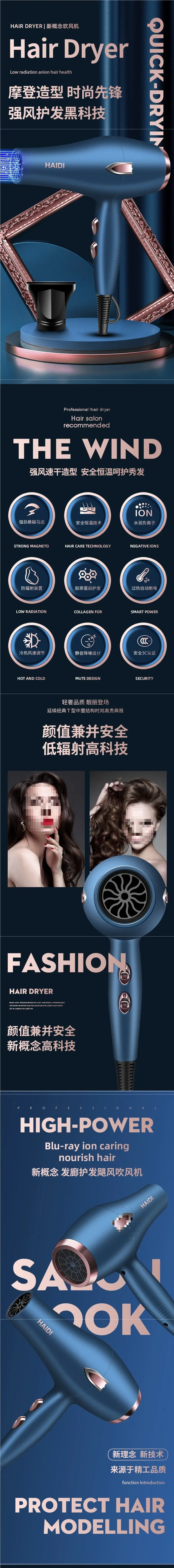 Haidi 6-Color Hair Dryer with 99-Speed Control — feature 1