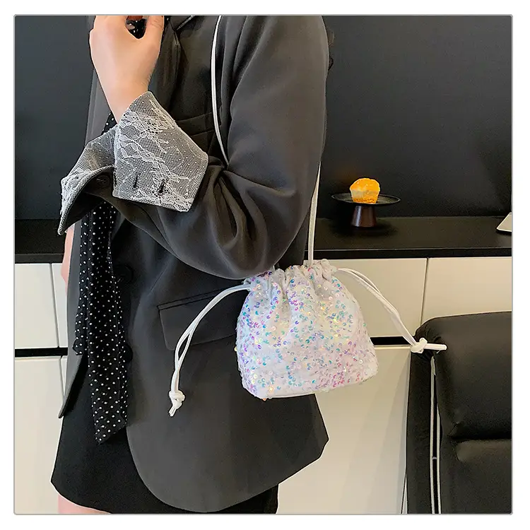 Women Sequin Bucket Bag 2025 Spring Fashion Commuter — feature 21