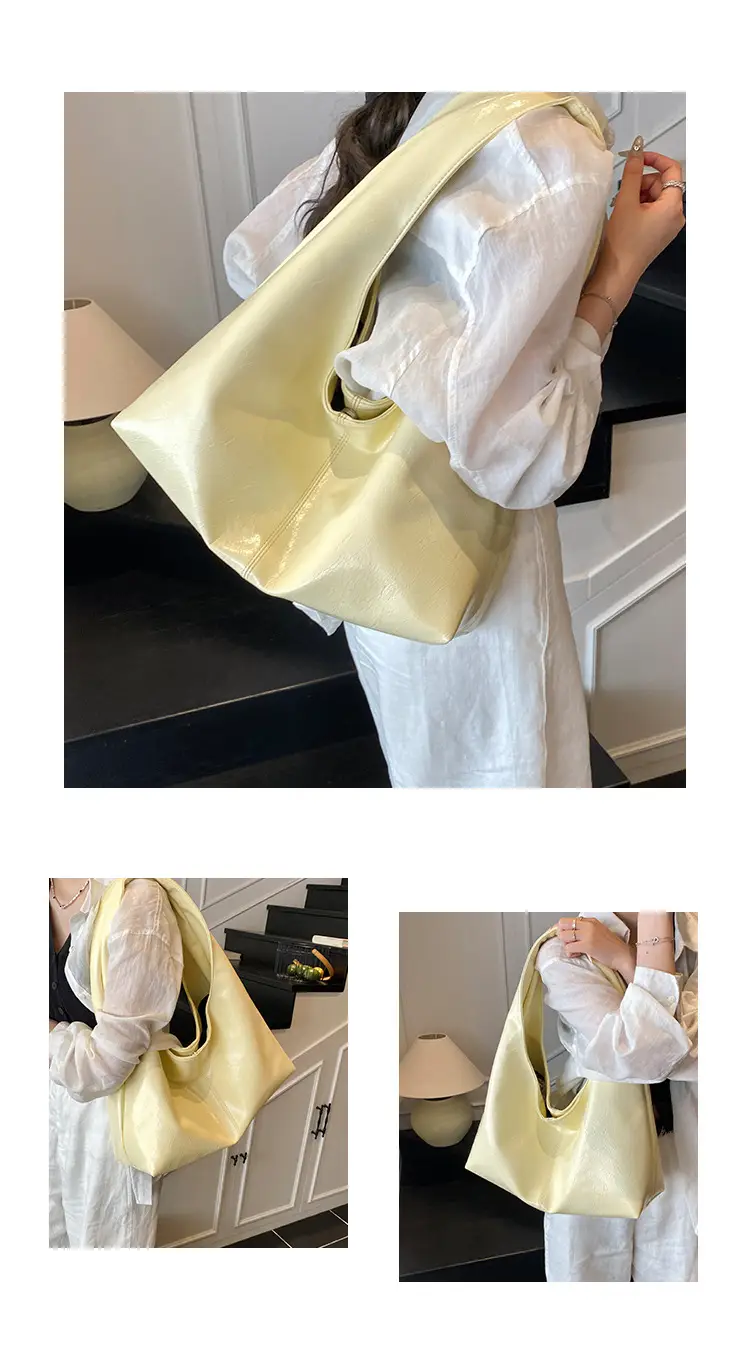 Women's Large Capacity Yellow Saffron Tote Bag — feature 12