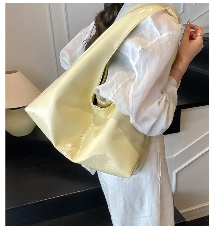 Women's Large Capacity Yellow Saffron Tote Bag — feature 2