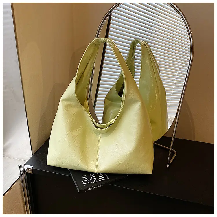Women's Large Capacity Yellow Saffron Tote Bag — feature 22