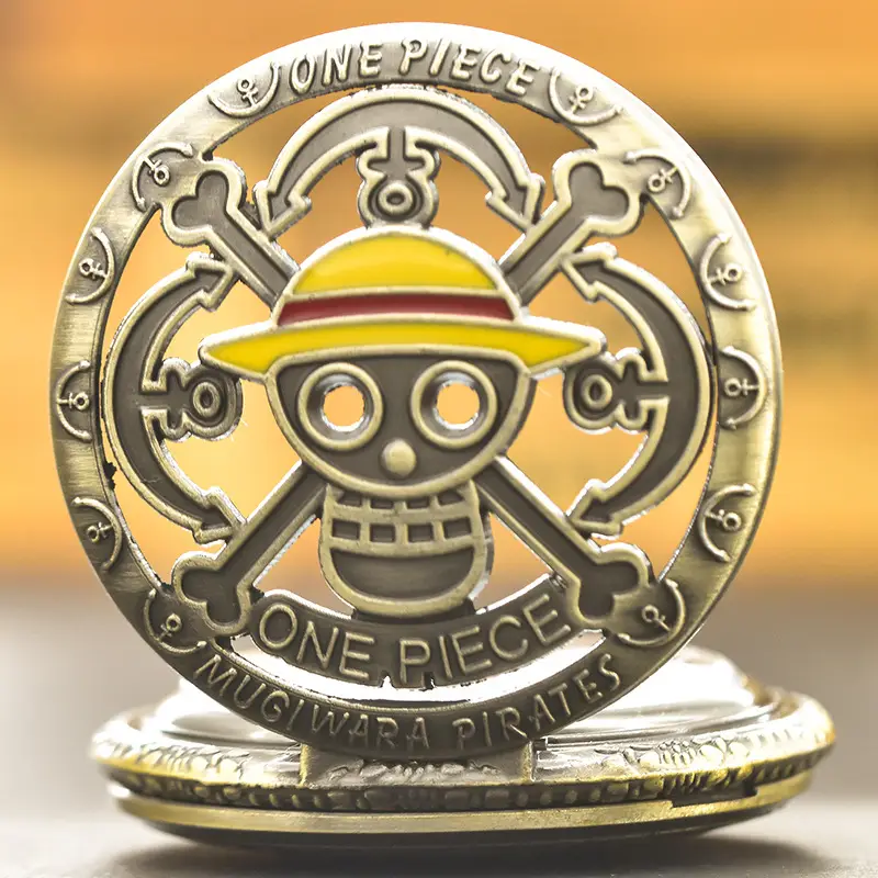 Pirate Skull Quartz Pocket Watch for Kids