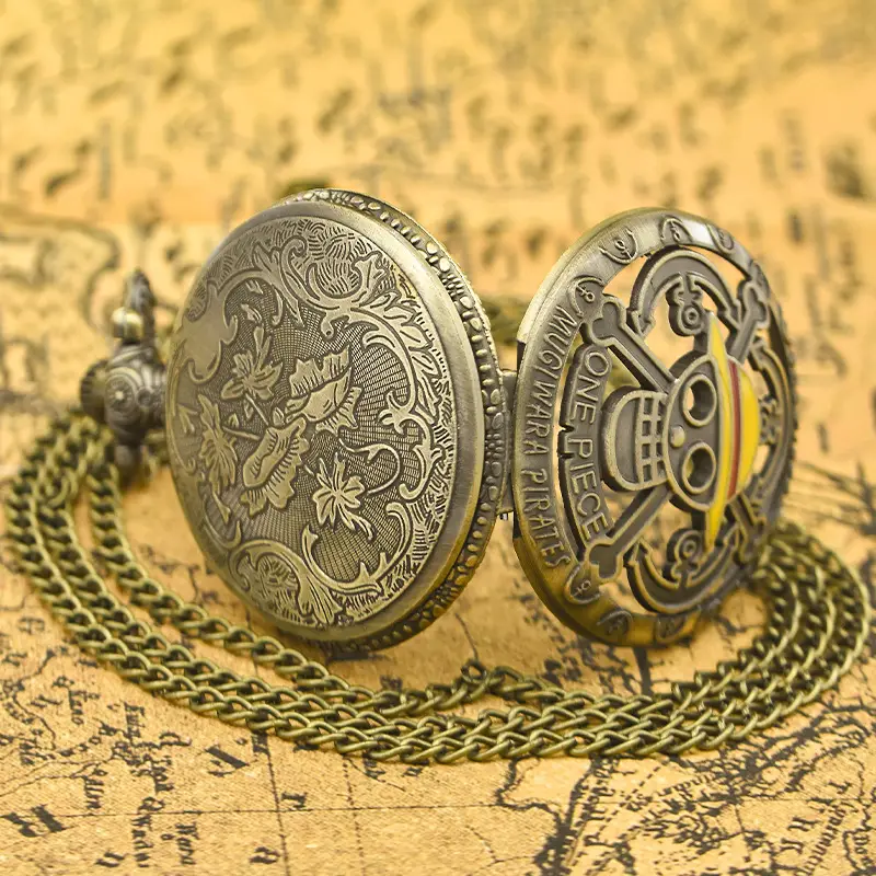 Pirate Skull Quartz Pocket Watch for Kids
