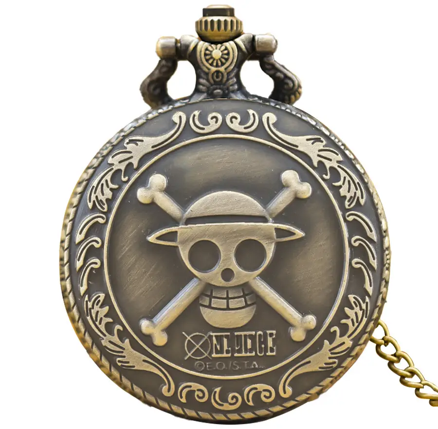 Pirate Skull Quartz Pocket Watch for Kids