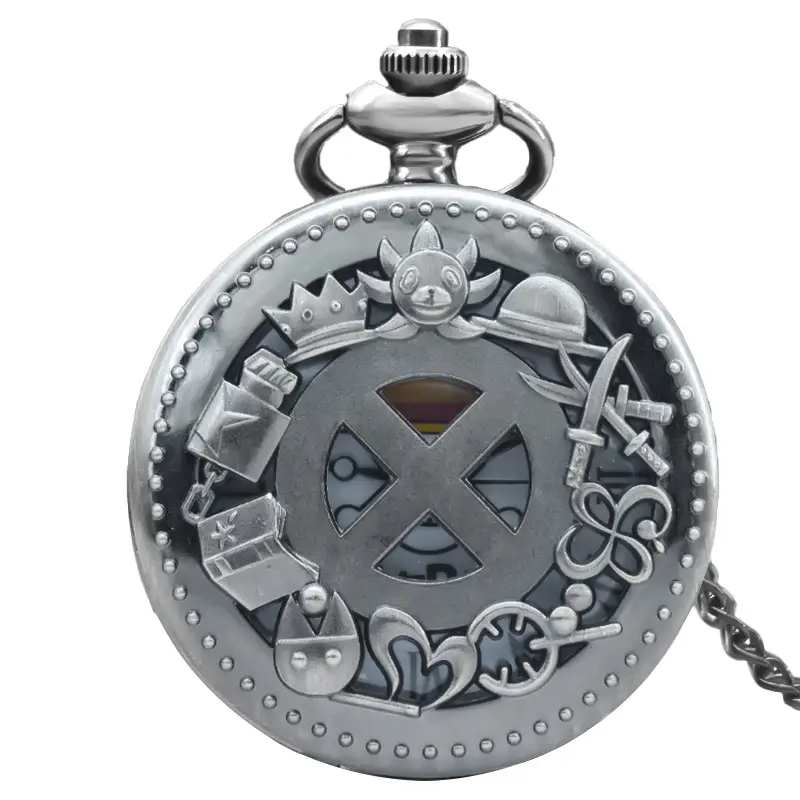 Pirate Skull Quartz Pocket Watch for Kids