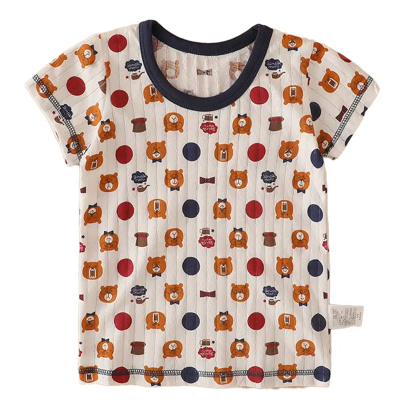 Boys Cotton T-Shirt Set White Kids Baby School - Image 12