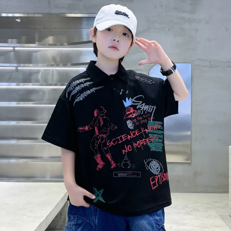 Summer Boys Denim Shorts T-Shirt Set for Teenagers