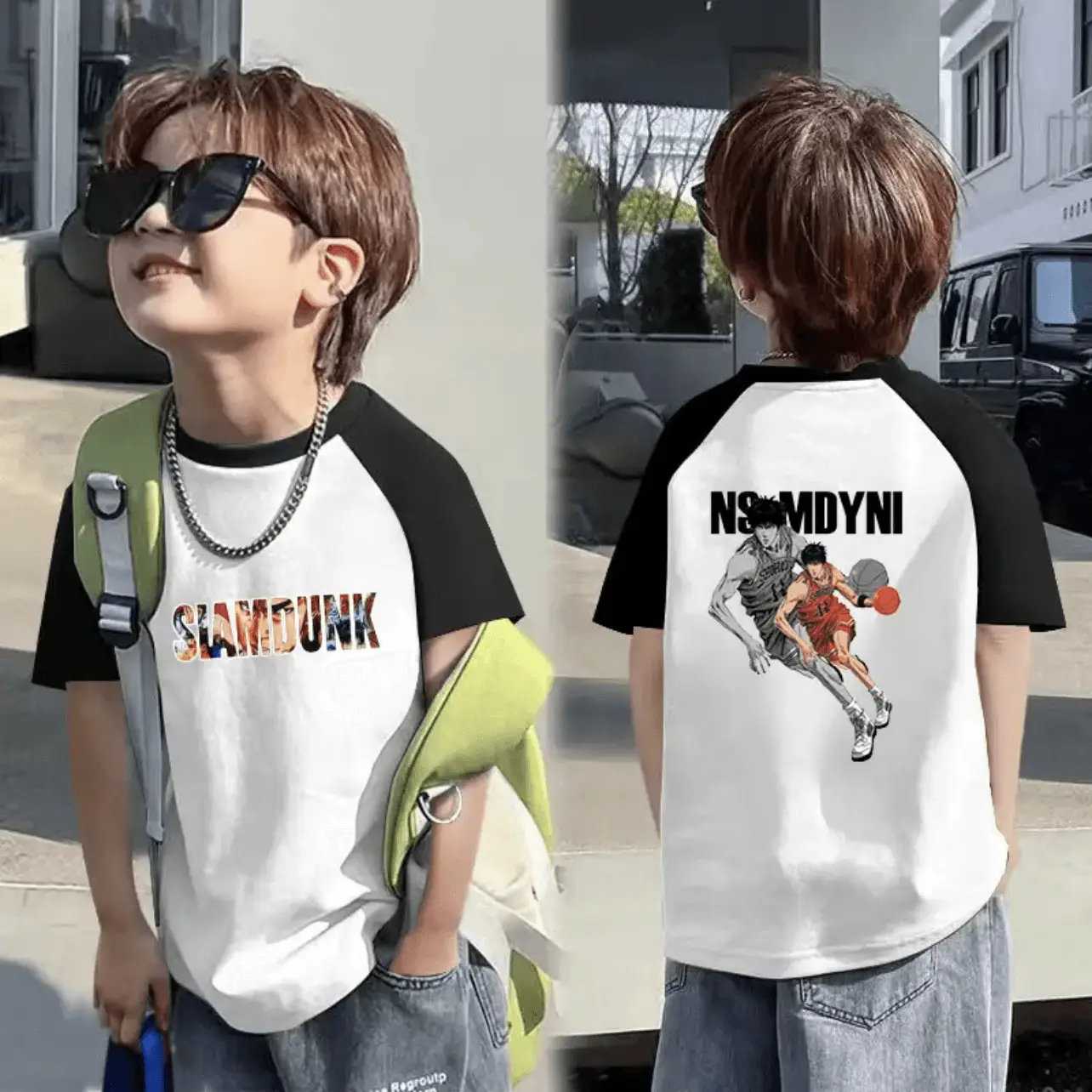 100 Cotton Boys T-Shirt Rainbow Smile Design