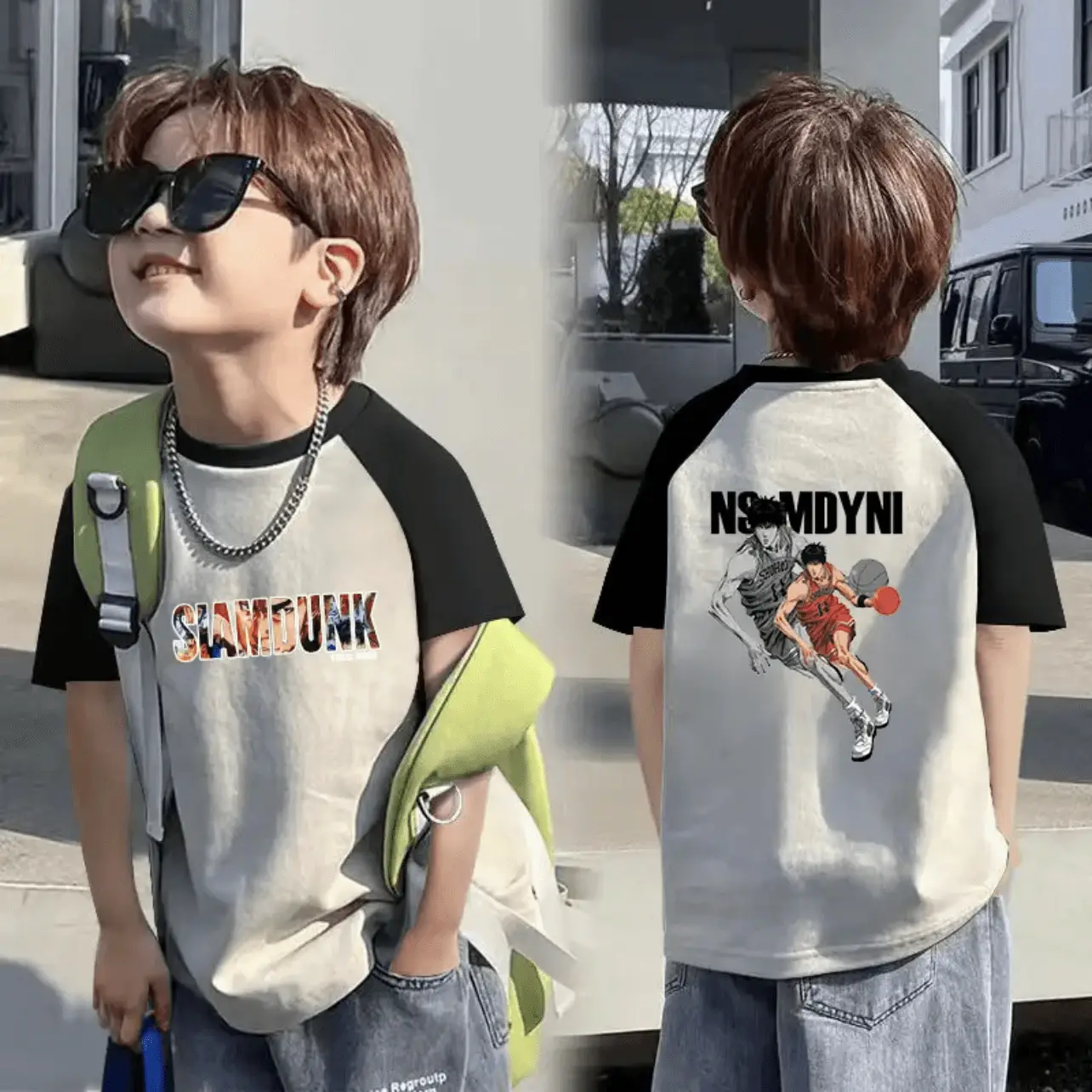 100 Cotton Boys T-Shirt Rainbow Smile Design