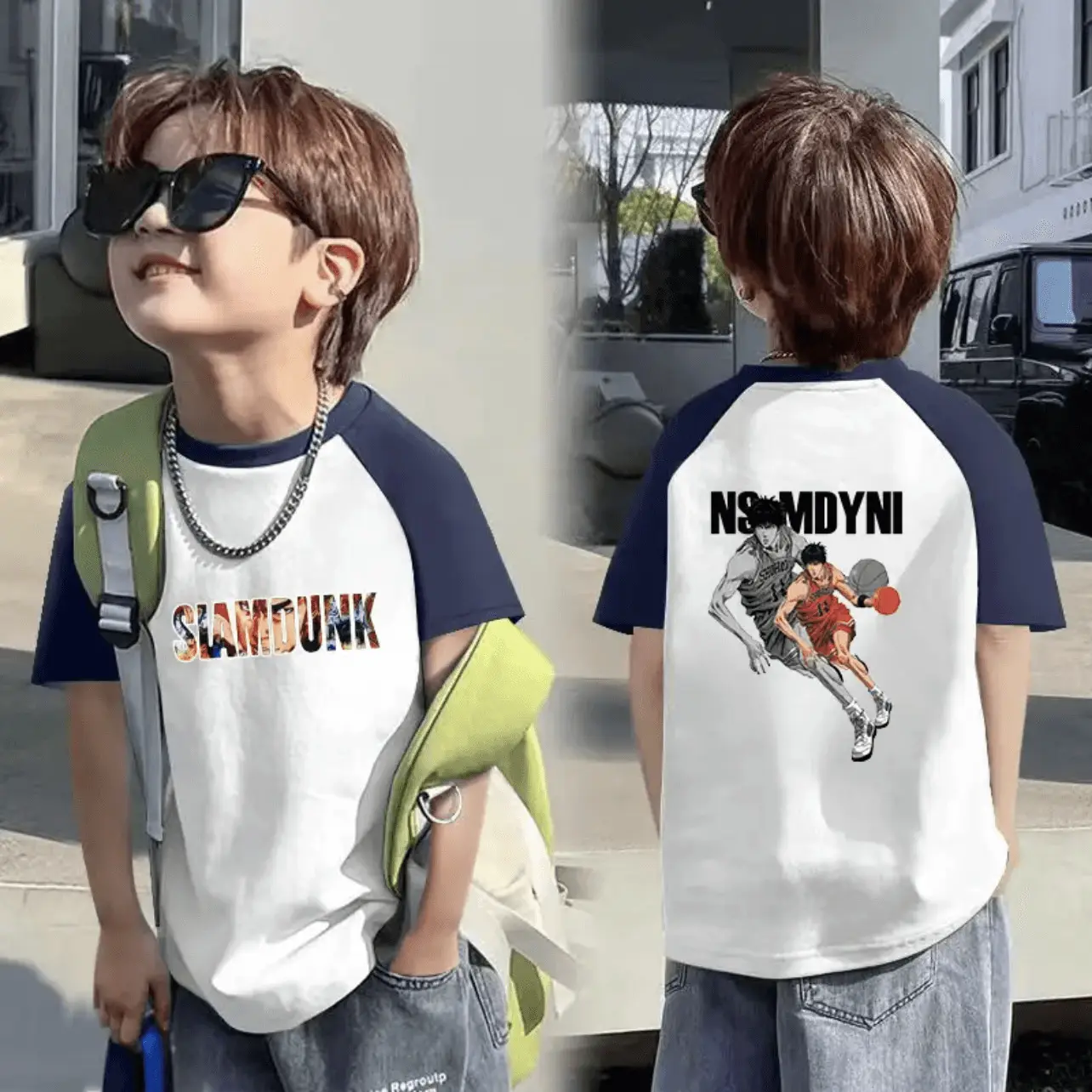100 Cotton Boys T-Shirt Rainbow Smile Design
